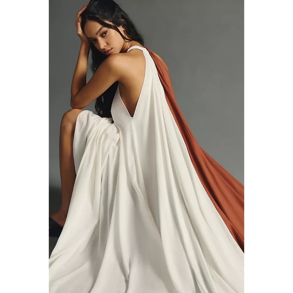 Let Me Be Colourblock Halter Maxi Dress - Picture 4 of 5